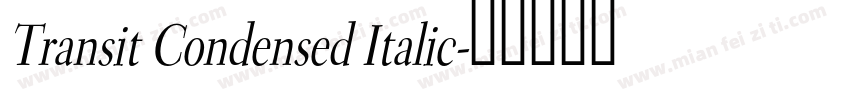 Transit Condensed Italic字体转换